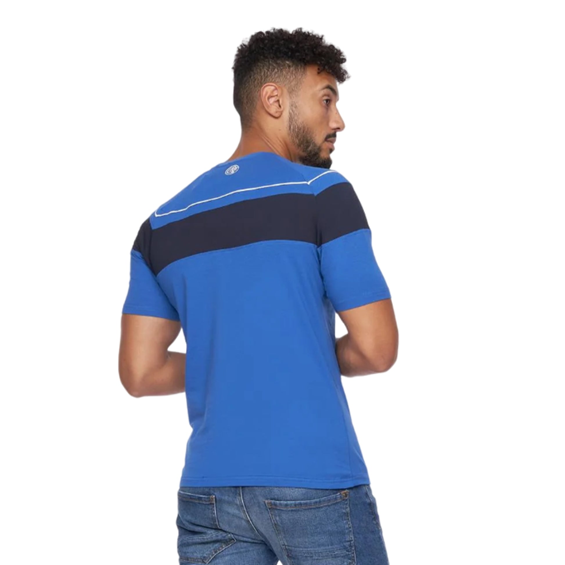 Blue - Back - Crosshatch Mens Craftore T-Shirt