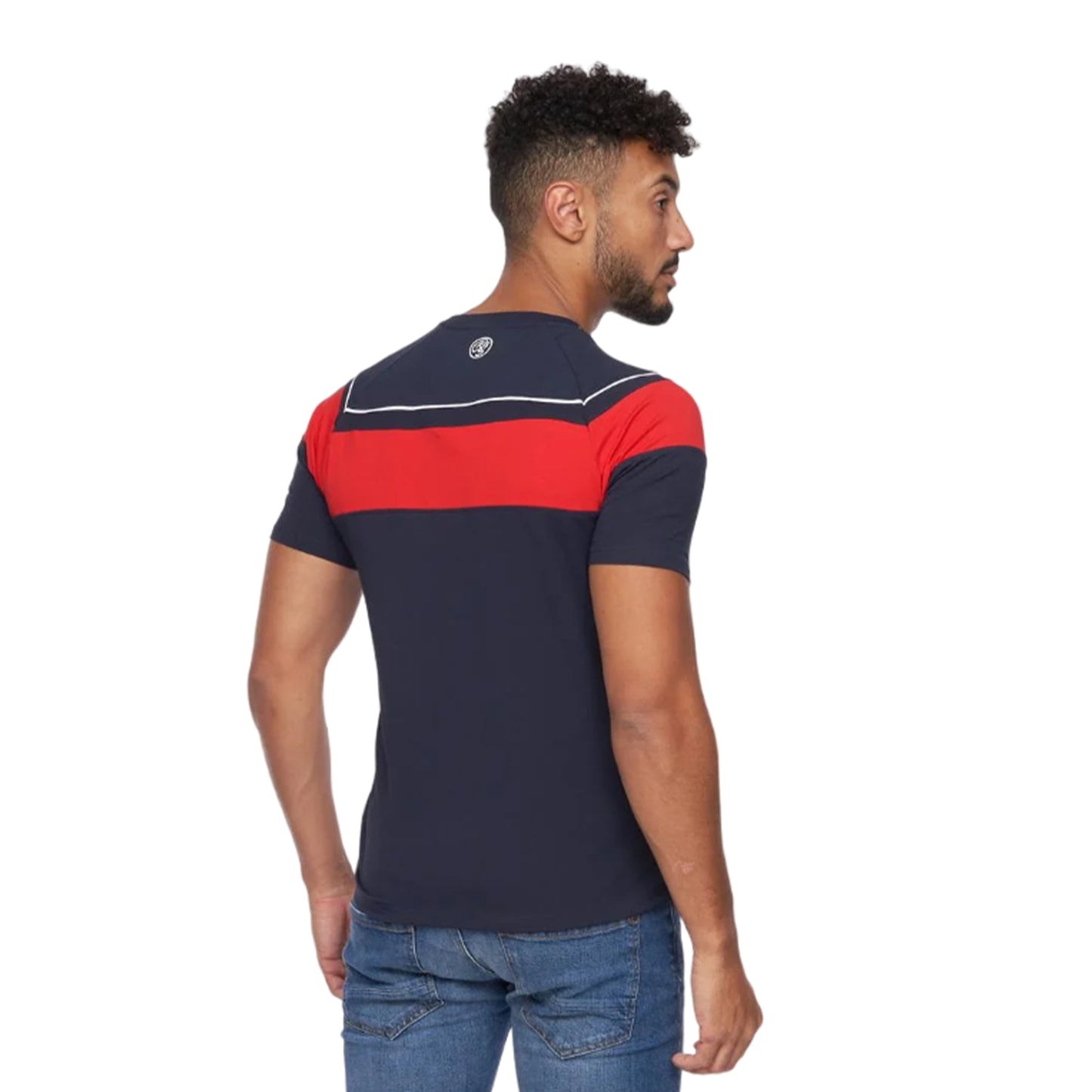 Navy - Back - Crosshatch Mens Craftore T-Shirt