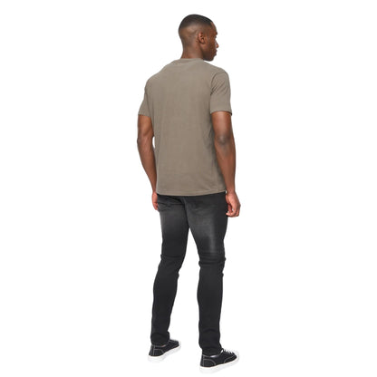 Dark Olive - Back - Duck and Cover Mens Mersak T-Shirt