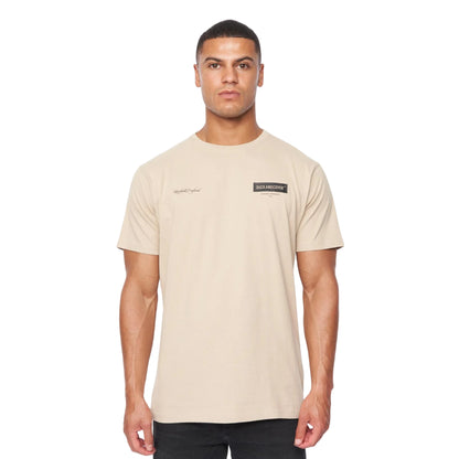 Greige - Front - Duck and Cover Mens Mersak T-Shirt