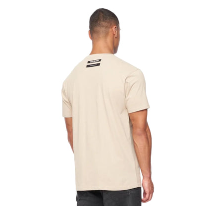 Greige - Back - Duck and Cover Mens Mersak T-Shirt