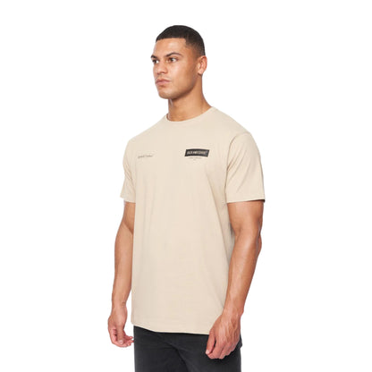 Greige - Side - Duck and Cover Mens Mersak T-Shirt