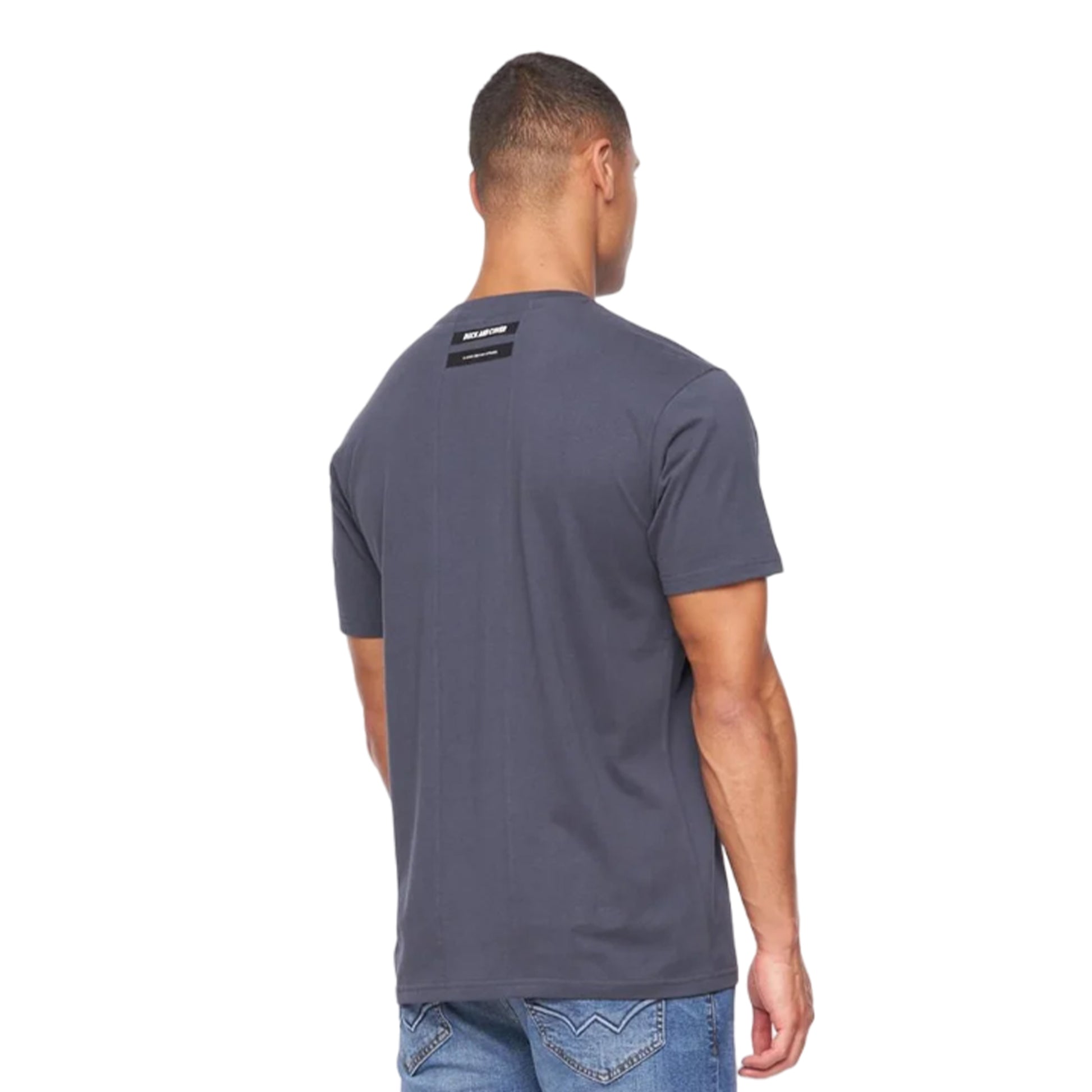 Navy - Back - Duck and Cover Mens Mersak T-Shirt