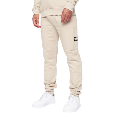 Greige - Side - Duck and Cover Mens Heningys Jogging Bottoms