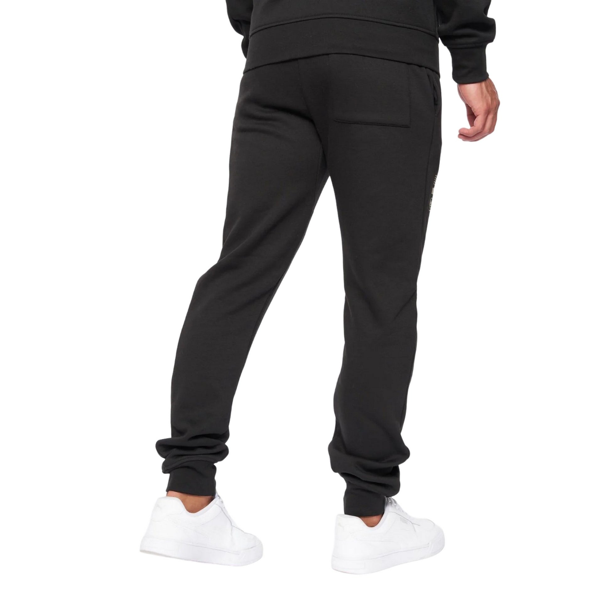 Black - Back - Duck and Cover Mens Jennerkins Jogging Bottoms