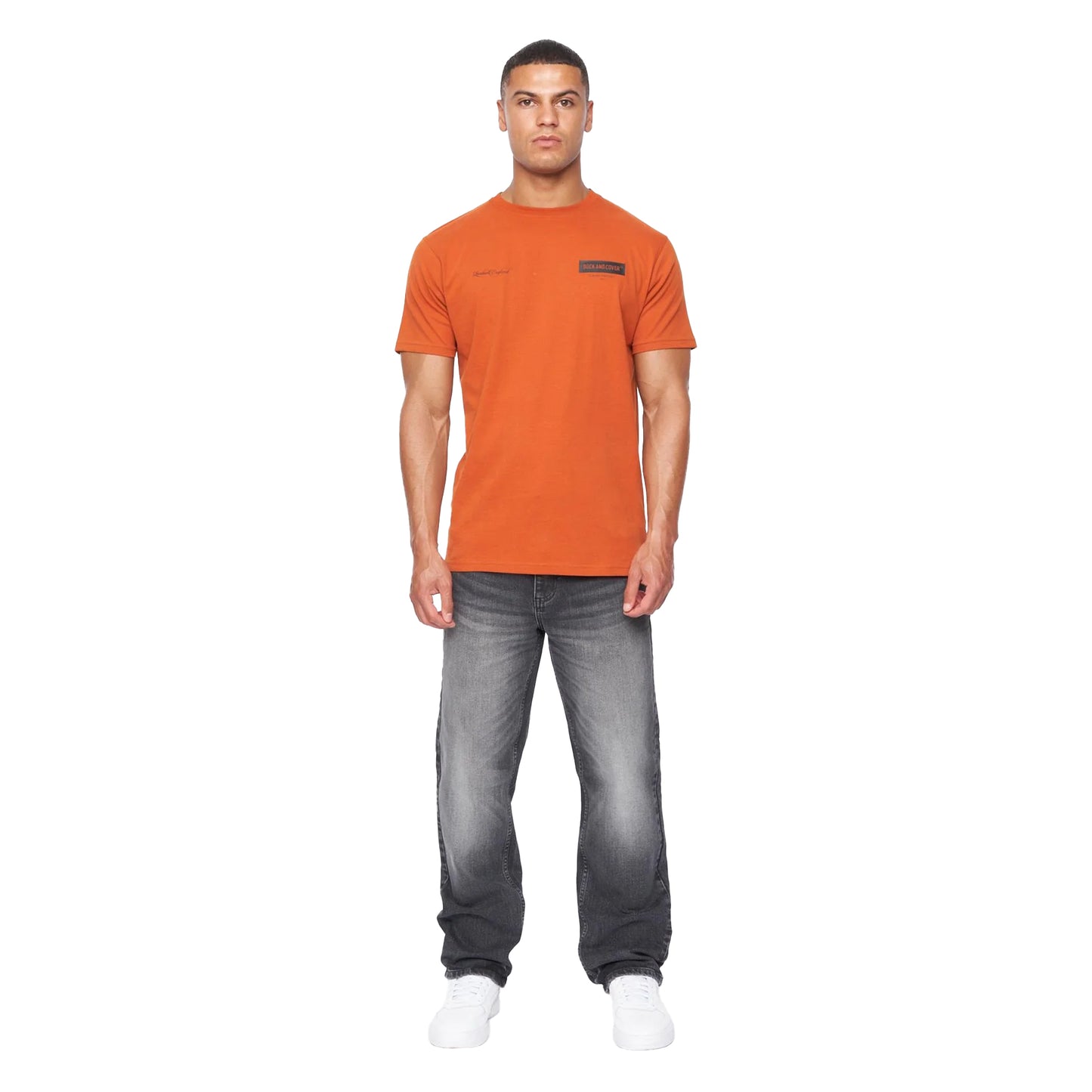 Black - Side - Duck and Cover Mens Rushawn Relaxed Fit Jeans