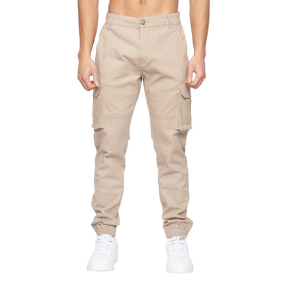 Stone - Front - Crosshatch Mens Frentons Cargo Trousers