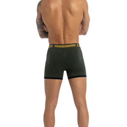 Olive - Lifestyle - Kandor Mens Camobee Bamboo Boxer Shorts (Pack of 5)