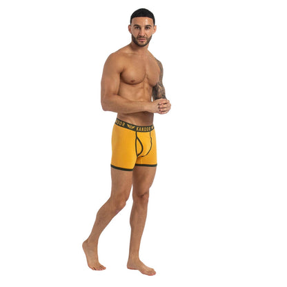 Olive - Pack Shot - Kandor Mens Camobee Bamboo Boxer Shorts (Pack of 5)