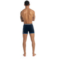 Blue - Close up - Kandor Mens Camobee Bamboo Boxer Shorts (Pack of 5)