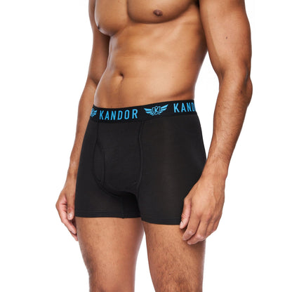 Yellow - Lifestyle - Kandor Mens Bambers Bamboo Boxer Shorts (Pack of 7)