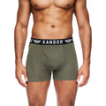 Orange - Side - Kandor Mens Bambers Bamboo Boxer Shorts (Pack of 7)