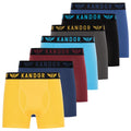 Yellow - Front - Kandor Mens Bambers Bamboo Boxer Shorts (Pack of 7)
