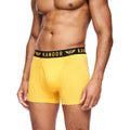 Yellow - Back - Kandor Mens Bambers Bamboo Boxer Shorts (Pack of 7)