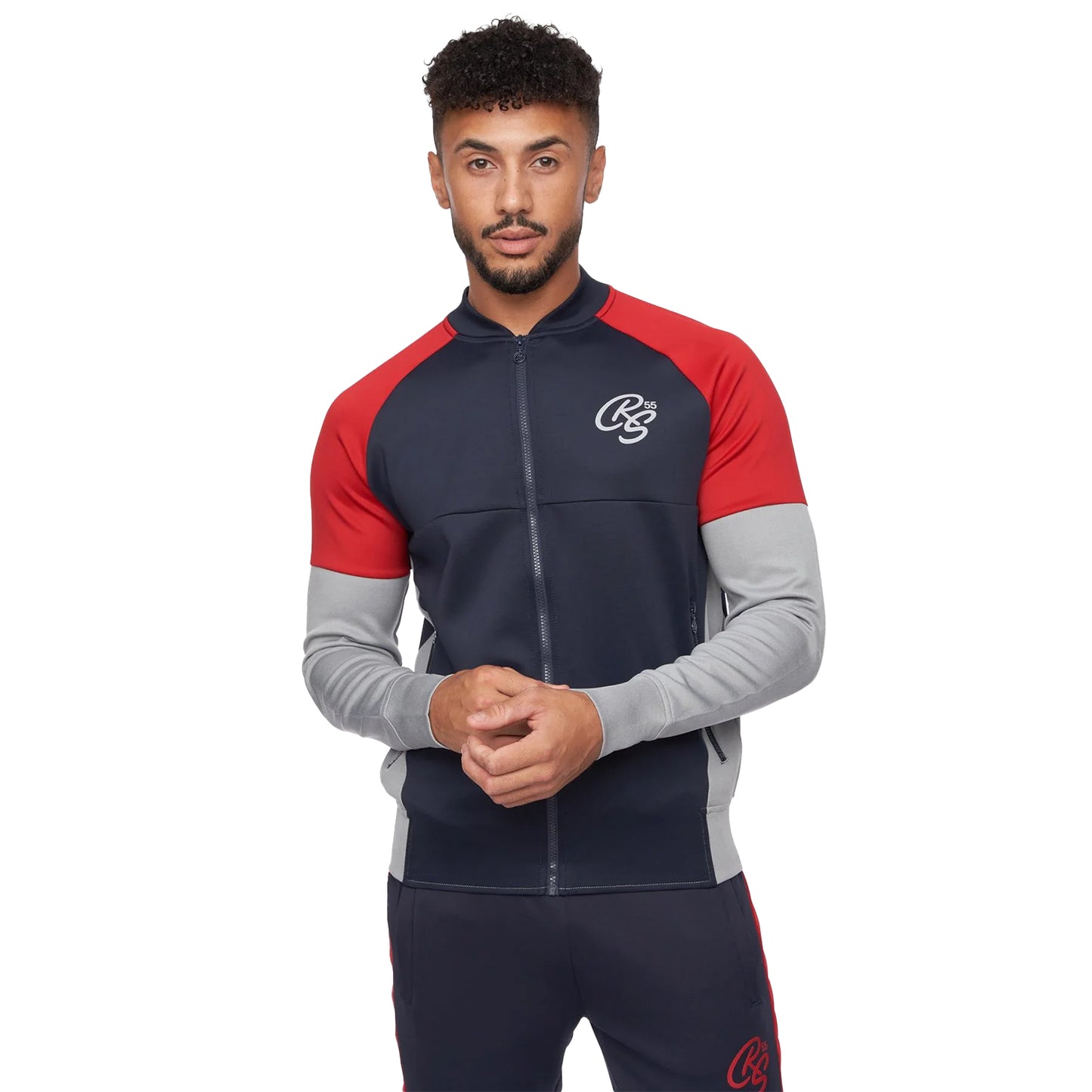 Navy - Lifestyle - Crosshatch Mens Brayden Tracksuit
