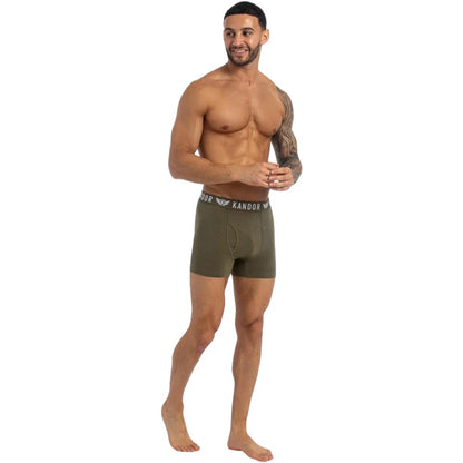 Multicoloured - Back - Kandor Mens Quinfly Bamboo Boxer Shorts (Pack of 7)