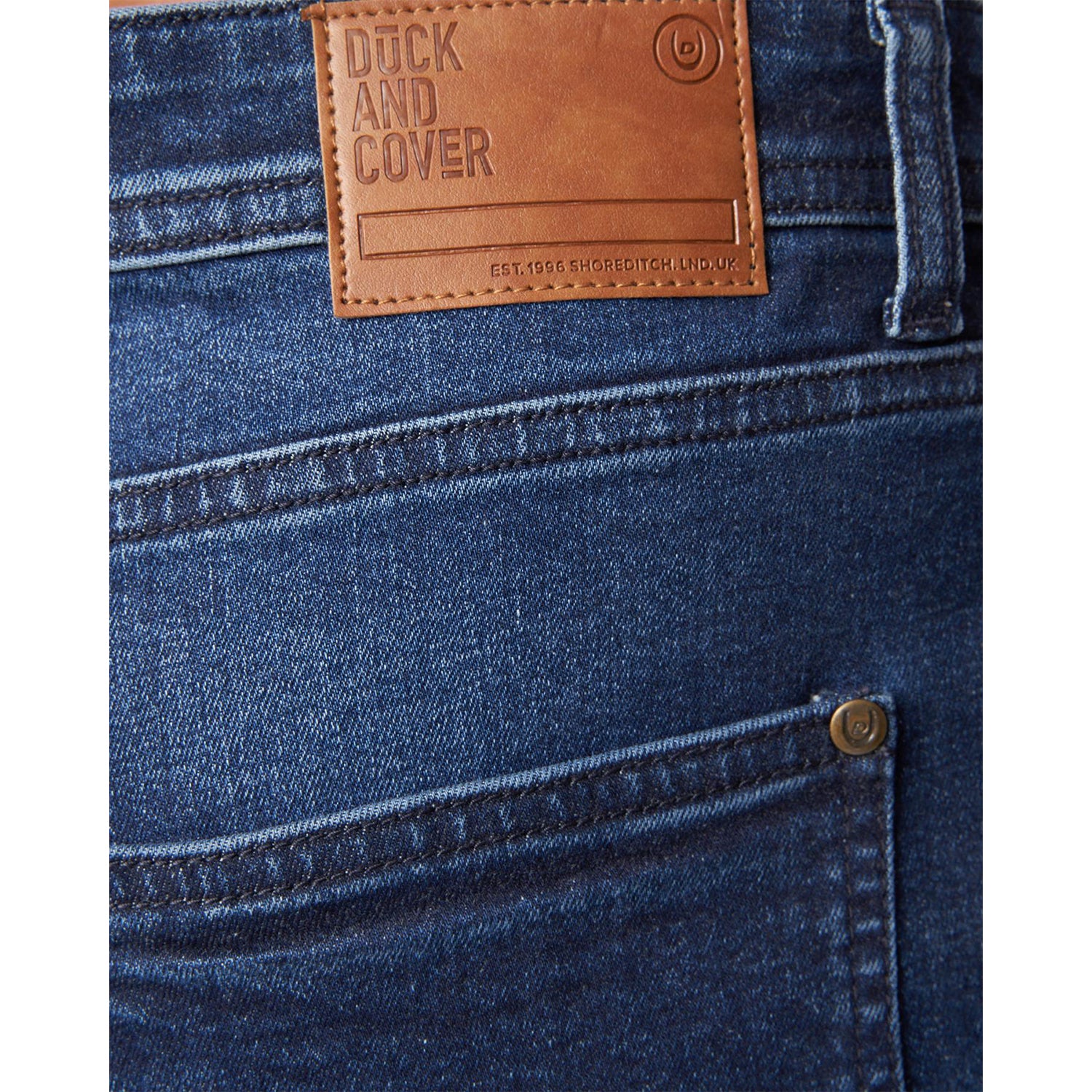 Dark Wash - Side - Duck and Cover Mens Straight Leg Jeans