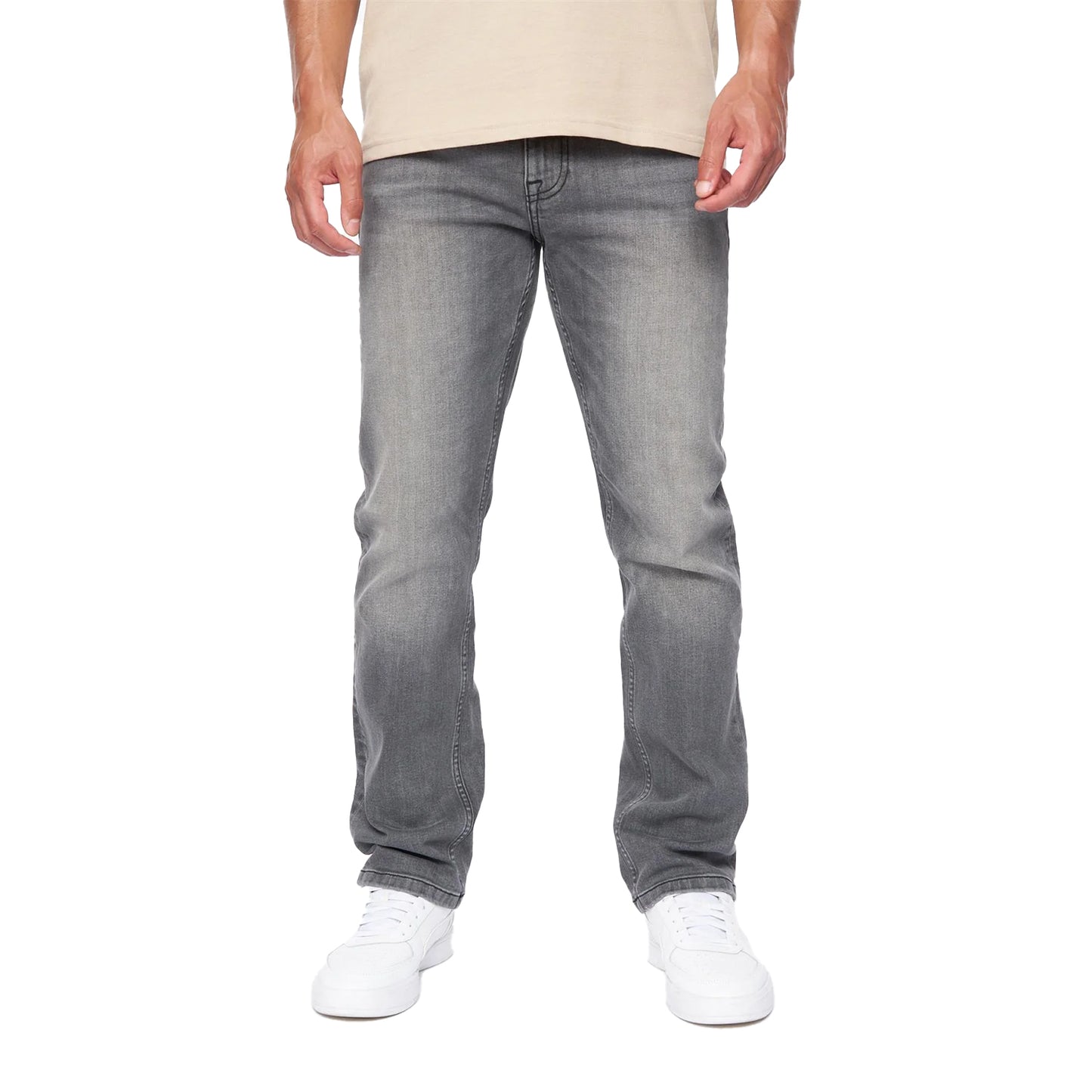 Grey - Front - Duck and Cover Mens Straight Leg Jeans