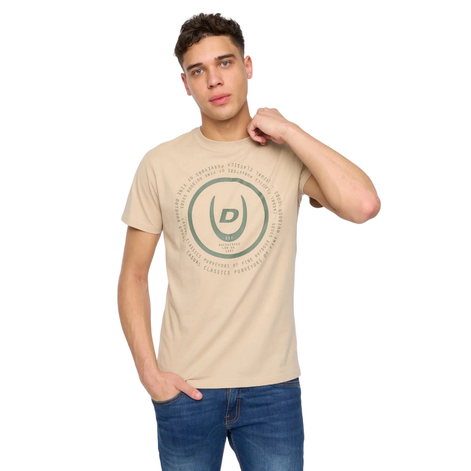 Multicoloured - Side - Duck and Cover Mens Cheymore Assorted Designs T-Shirt (Pack of 5)