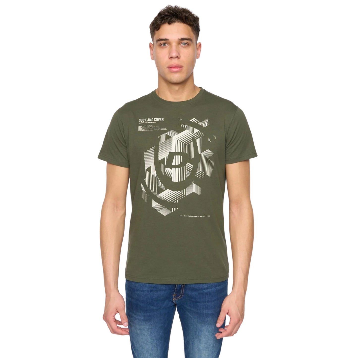 Multicoloured - Pack Shot - Duck and Cover Mens Cheymore Assorted Designs T-Shirt (Pack of 5)