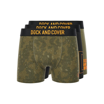 Multicoloured - Front - Duck and Cover Mens Alizium Boxer Shorts (Pack of 3)