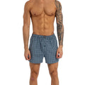 Blue - Back - Kandor Mens Nightling Woven Boxer Shorts (Pack of 6)