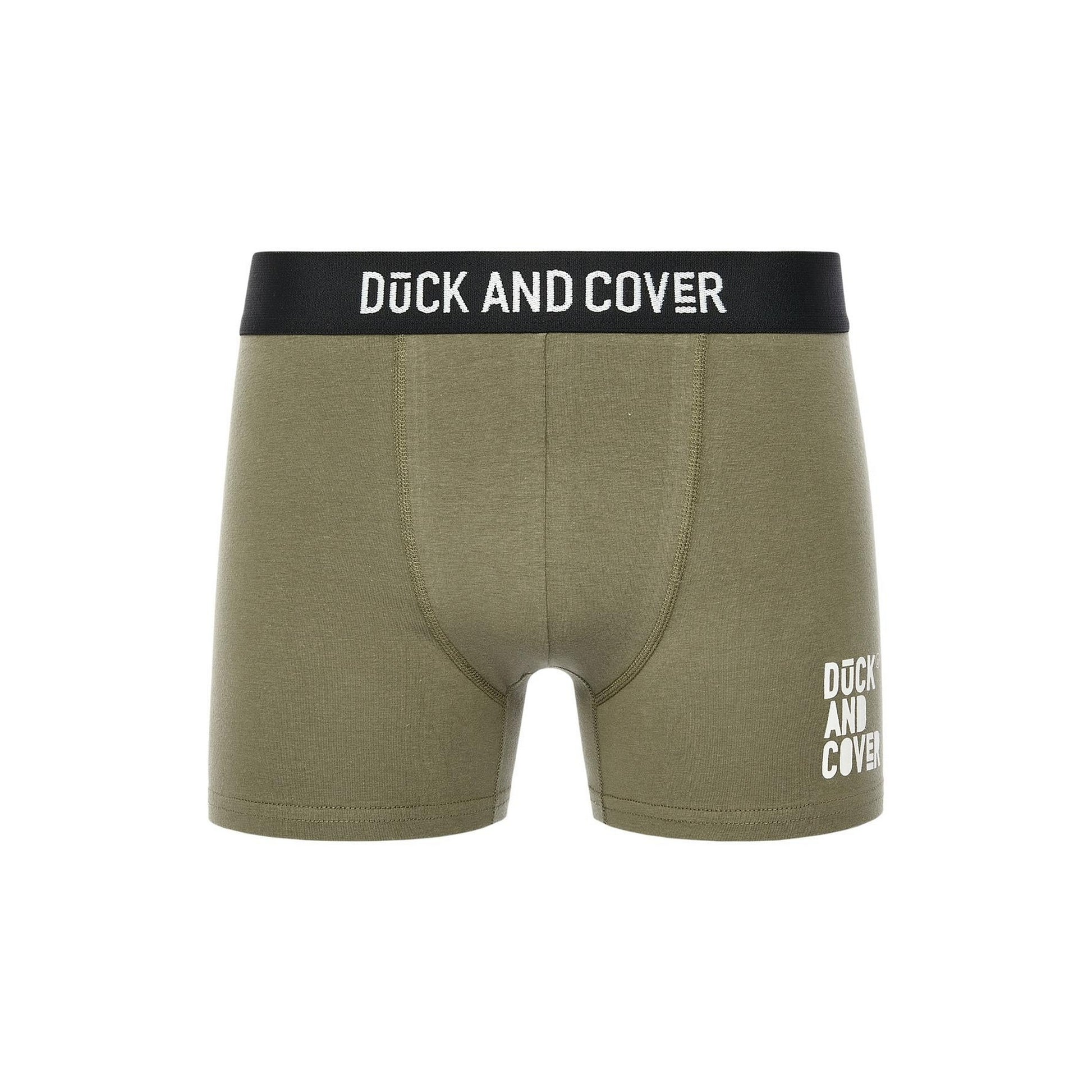 Green-Black-White - Side - Duck and Cover Mens Alizmo Boxer Shorts (Pack of 3)