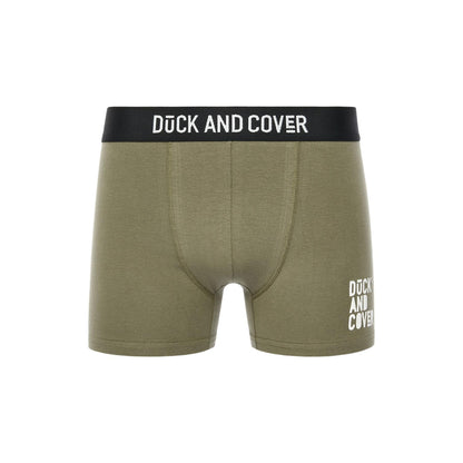 Green-Black-White - Side - Duck and Cover Mens Alizmo Boxer Shorts (Pack of 3)