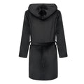 Black - Back - Crosshatch Mens Mantous Fleece Lined Dressing Gown