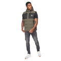 Olive - Side - Crosshatch Mens Kremlins Embossed Gilet