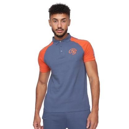 Denim Blue - Side - Crosshatch Mens Mentella Top & Shorts Set