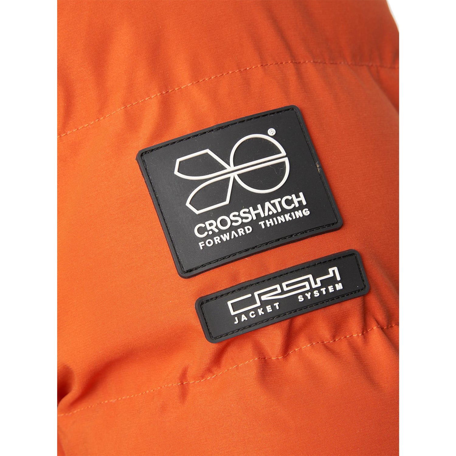 Burnt Orange - Lifestyle - Crosshatch Mens Tenthley Embossed Padded Jacket