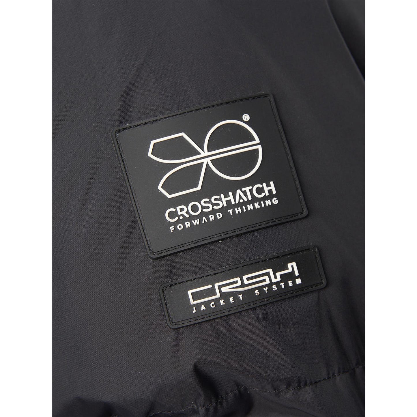 Black - Pack Shot - Crosshatch Mens Squadage Panelled Jacket