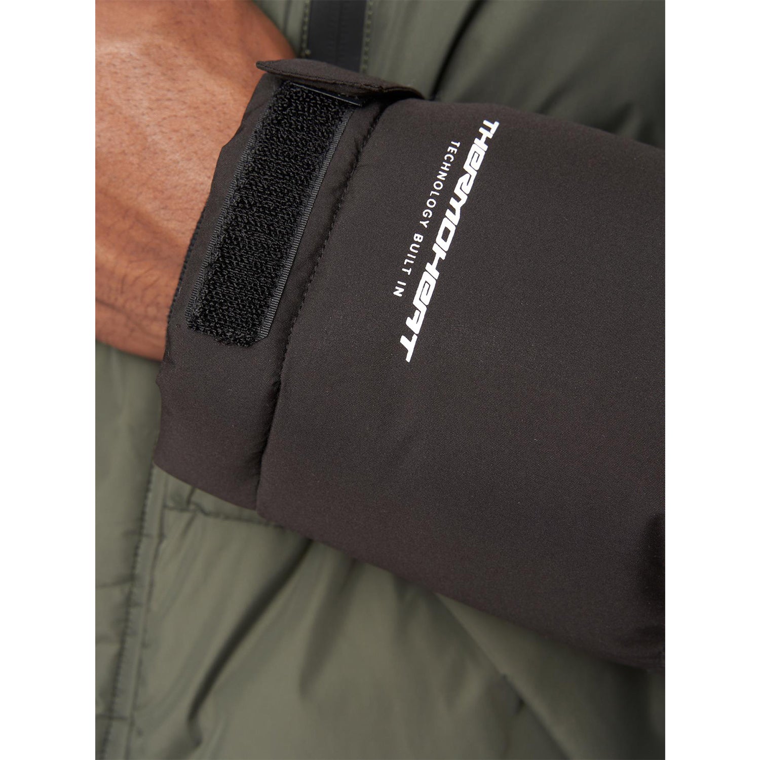 Olive - Side - Crosshatch Mens Squadage Panelled Jacket