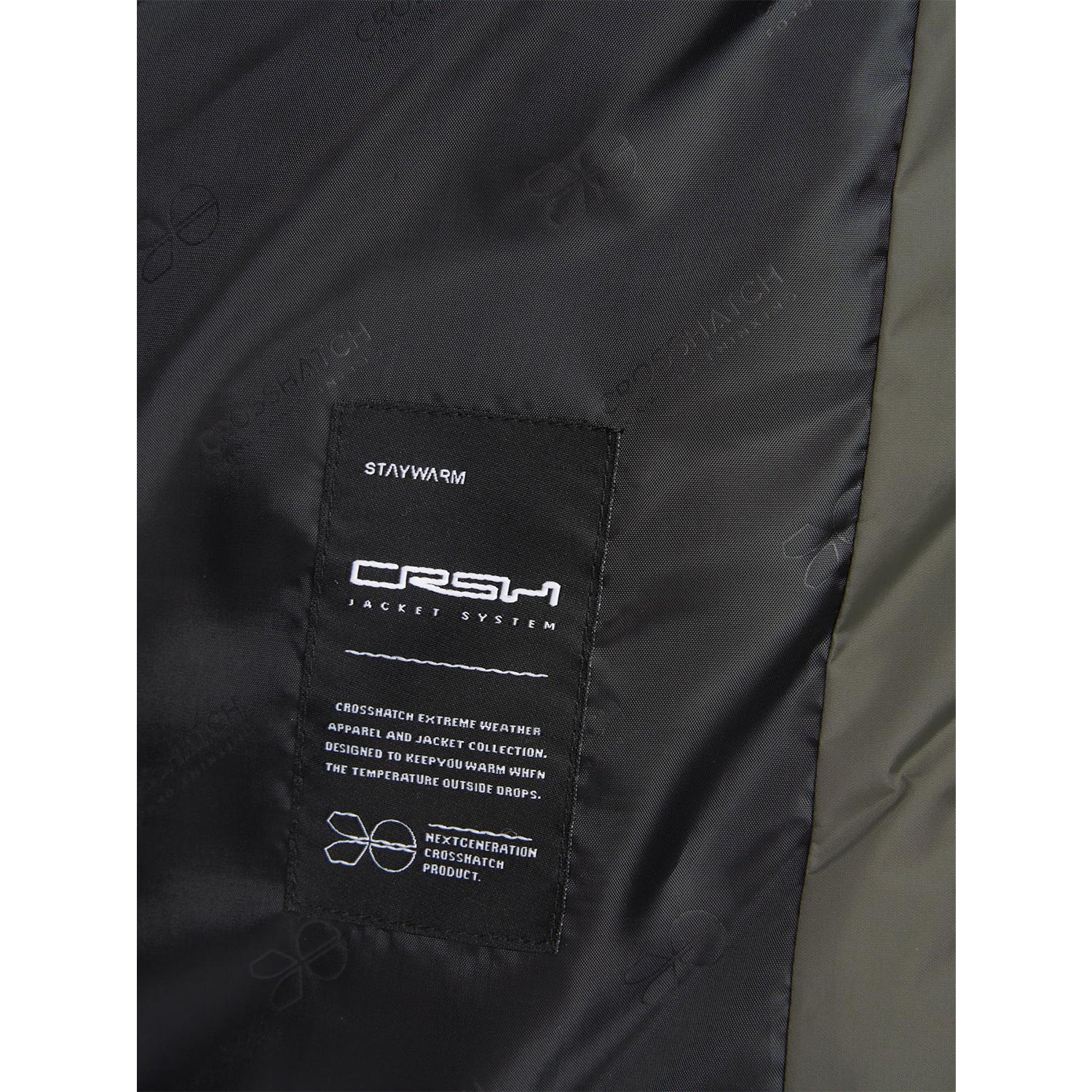 Olive - Pack Shot - Crosshatch Mens Squadage Panelled Jacket