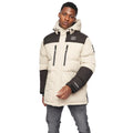 Stone - Front - Crosshatch Mens Squadage Panelled Jacket