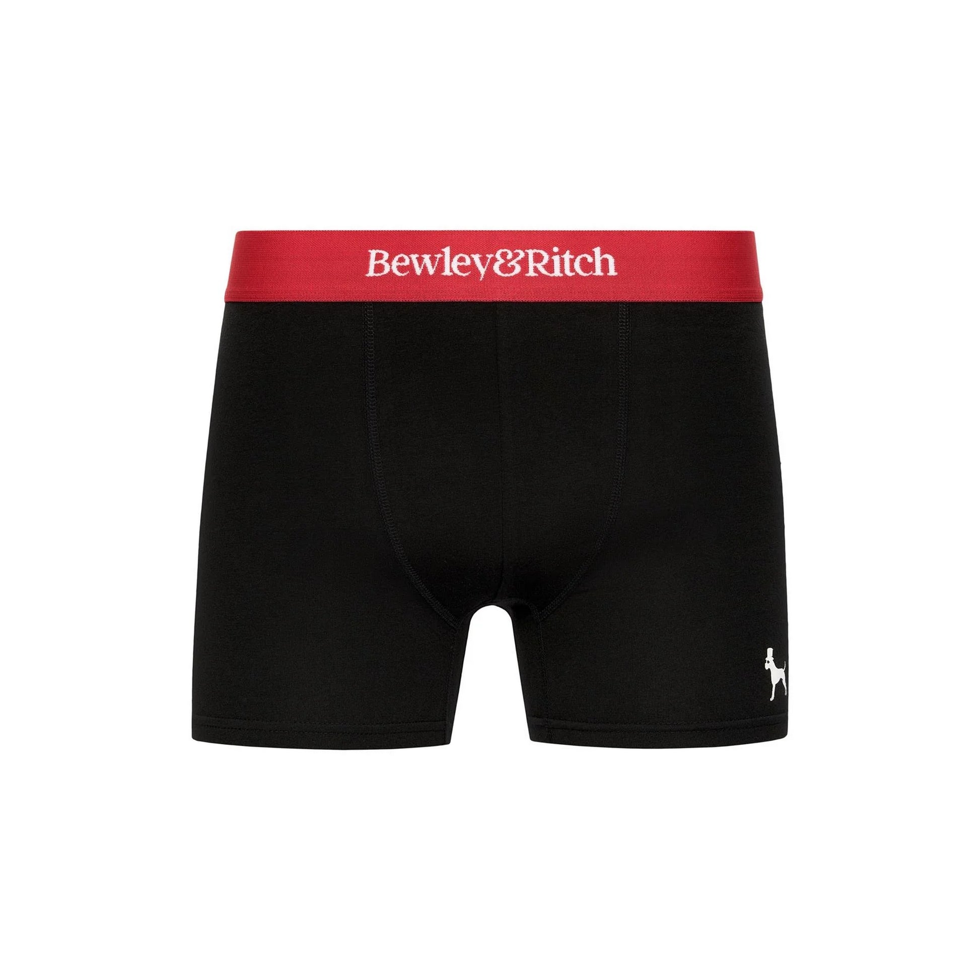Black-Mixed - Side - Bewley & Ritch Mens Columba Boxer Shorts (Pack of 5)