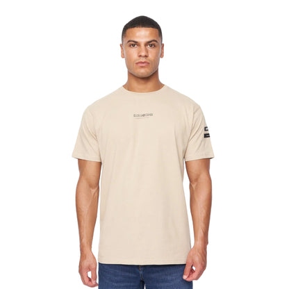 Greige - Front - Duck and Cover Mens Brammers T-Shirt