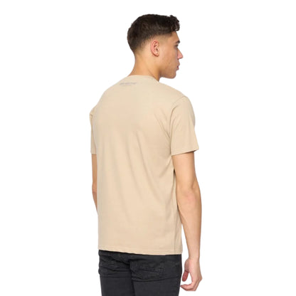 Greige - Back - Duck and Cover Mens Lemonport T-Shirt