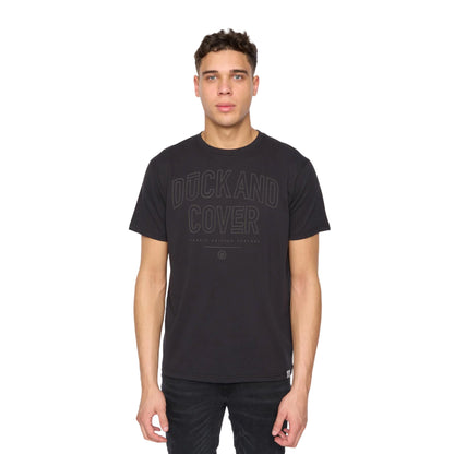 Black - Front - Duck and Cover Mens Lemonport T-Shirt