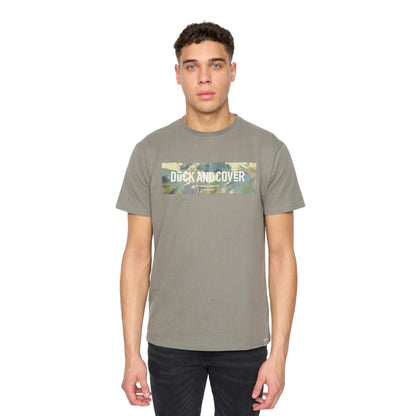 Olive - Front - Duck and Cover Mens Wayfirth T-Shirt