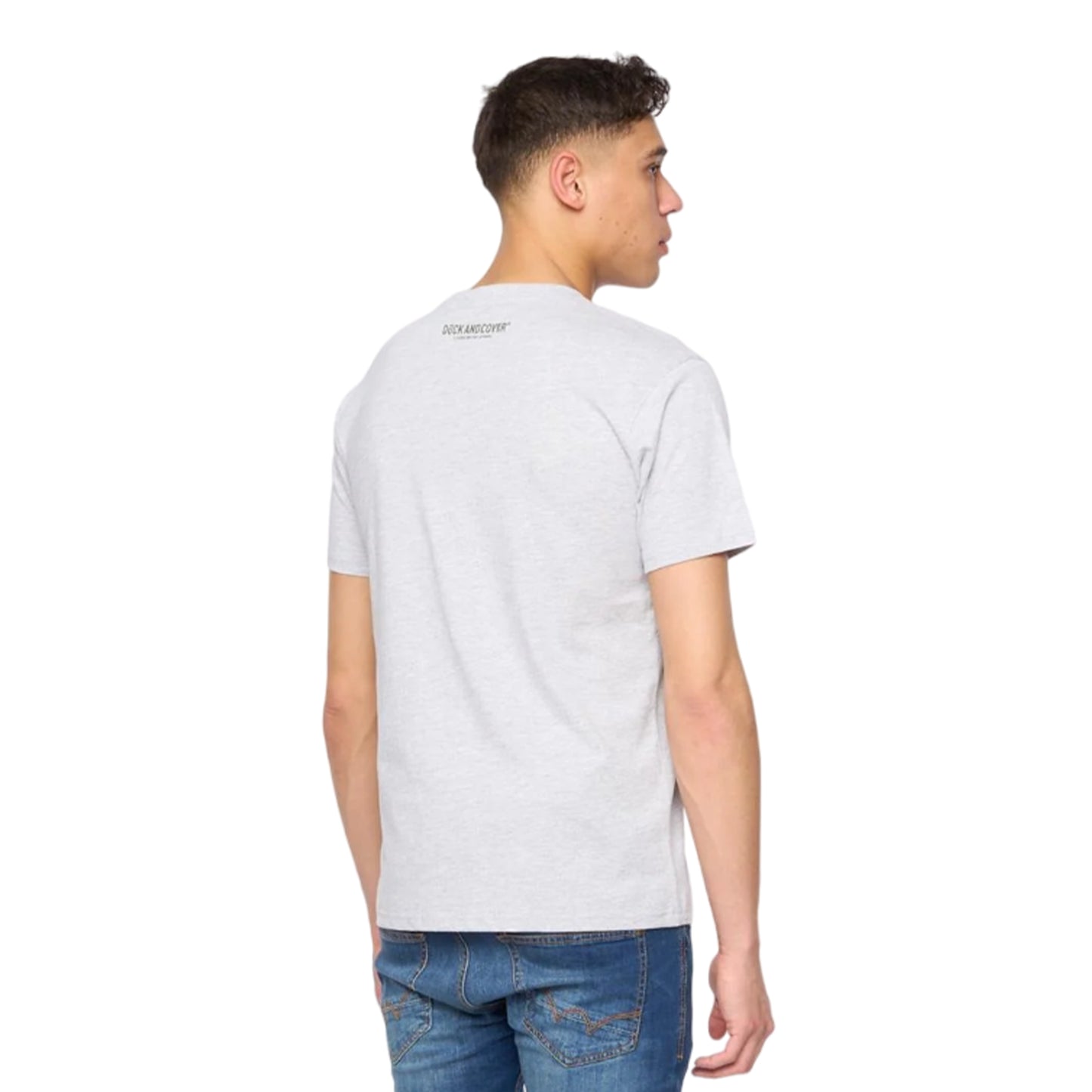 Grey Marl - Back - Duck and Cover Mens Deecee T-Shirt