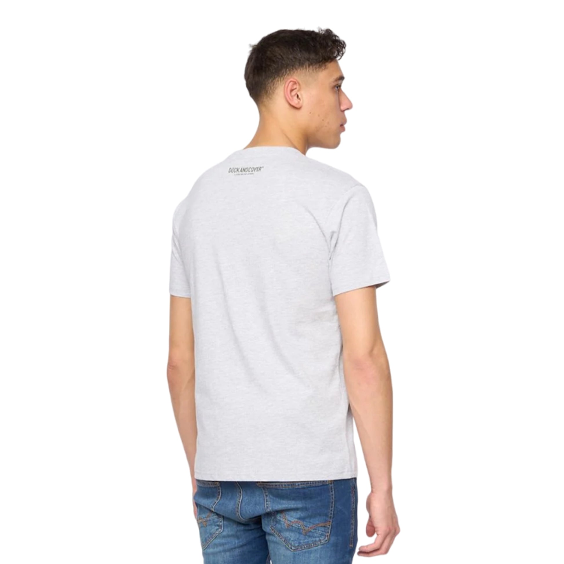 Grey Marl - Back - Duck and Cover Mens Deecee T-Shirt