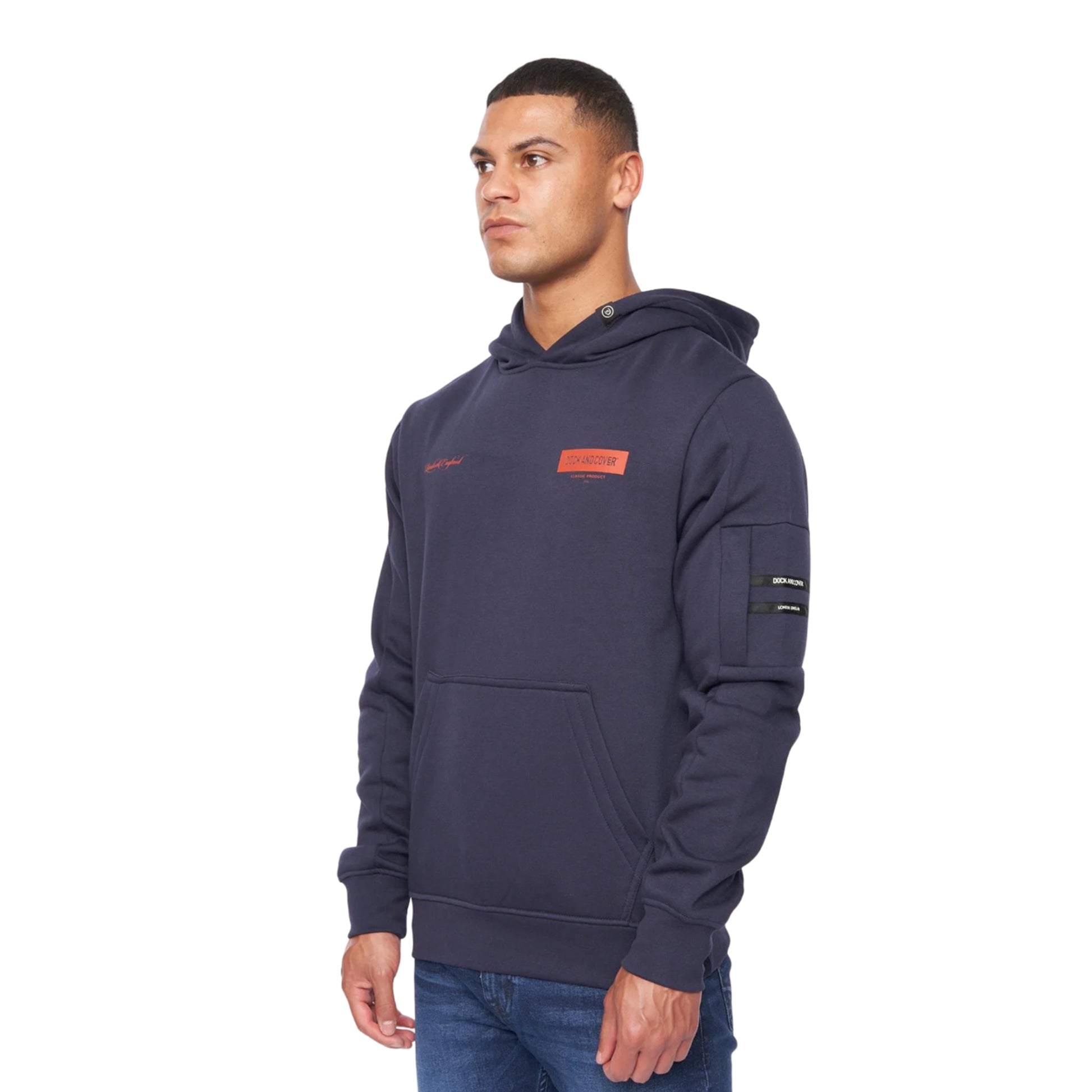 Navy - Side - Duck and Cover Mens Marsak Hoodie