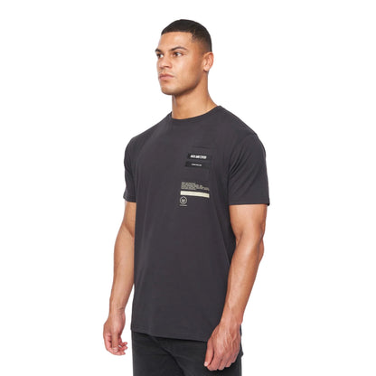 Black - Side - Duck and Cover Mens Heningys T-Shirt