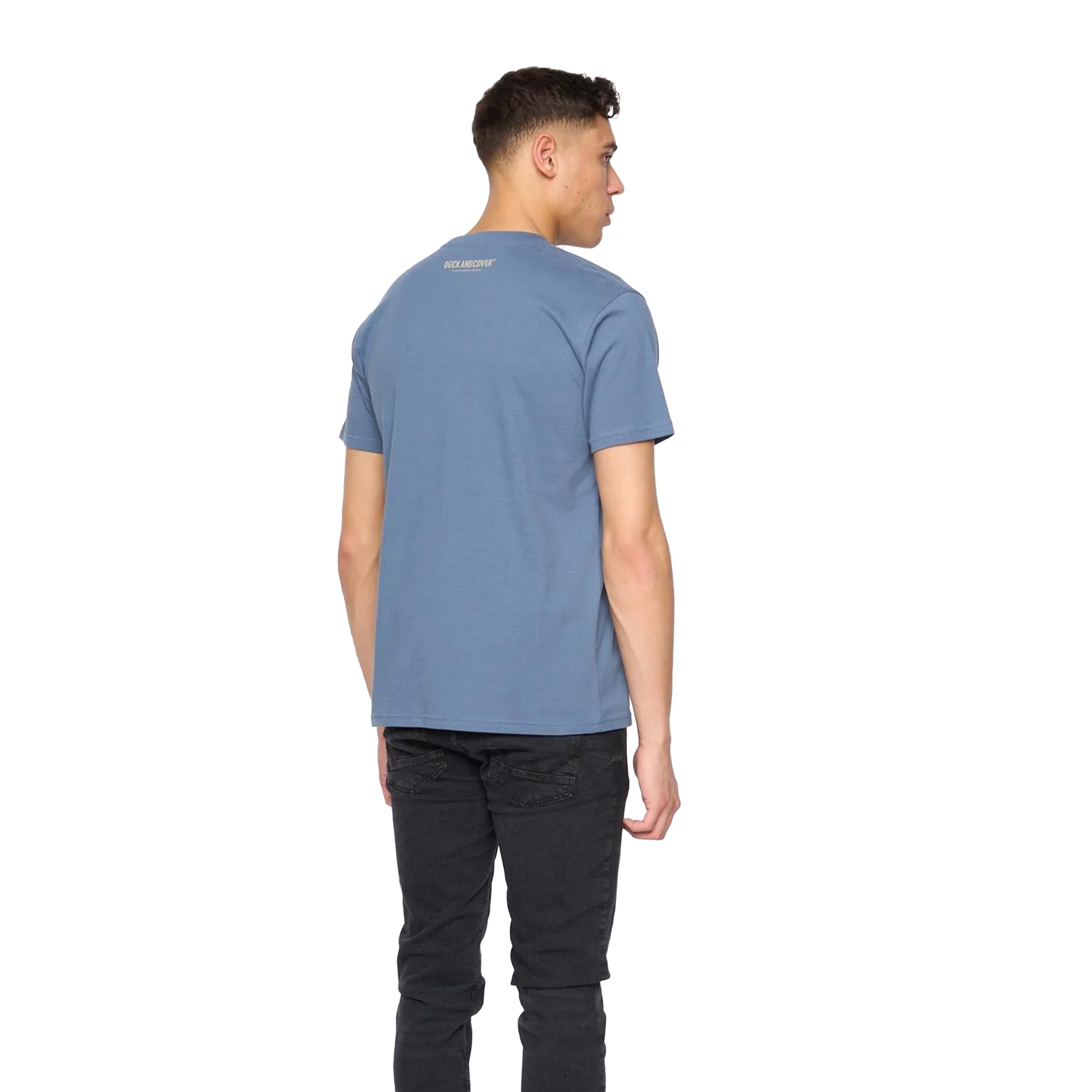 Denim Blue - Back - Duck and Cover Mens Chellforth T-Shirt