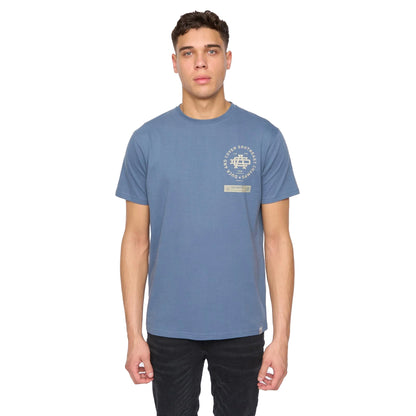 Denim Blue - Front - Duck and Cover Mens Chellforth T-Shirt