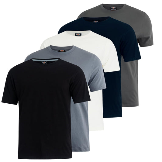 Bluestone - Front - Kandor Mens Dovar T-Shirt (Pack Of 5)