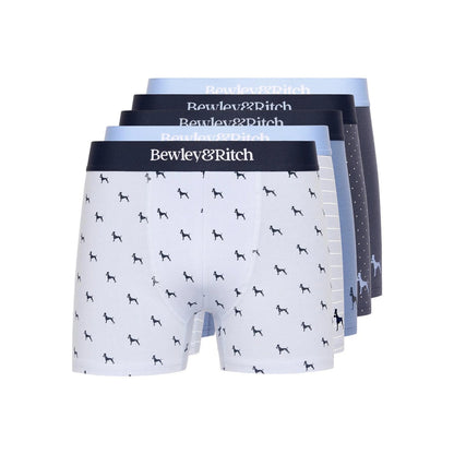 Mixed - Front - Bewley & Ritch Mens Mirador Boxer Shorts (Pack of 5)