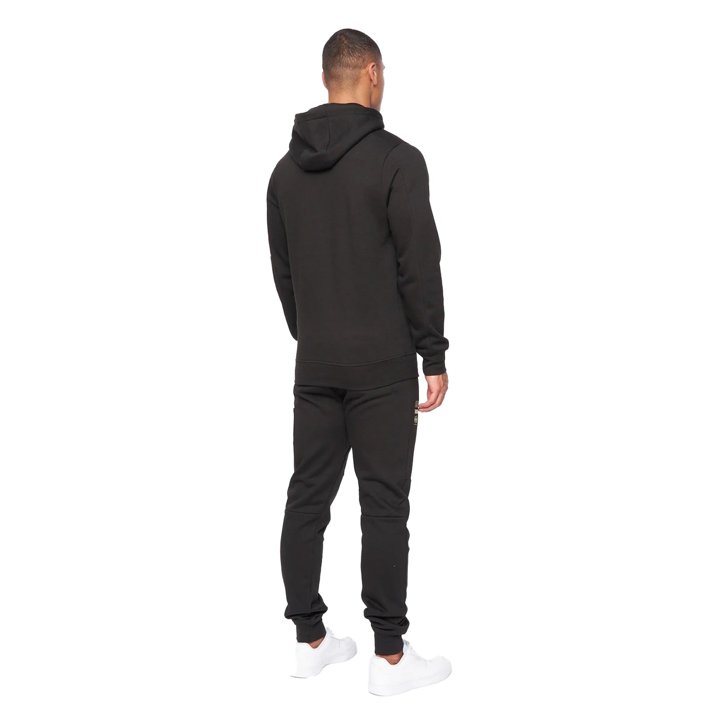 Black - Back - Duck and Cover Mens Heningys Hoodie And Joggers Set